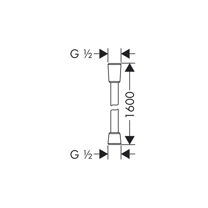 Wąż prysznicowy Hansgrohe Comfortfles 1,60m DN15, chrom- sanitbuy.pl