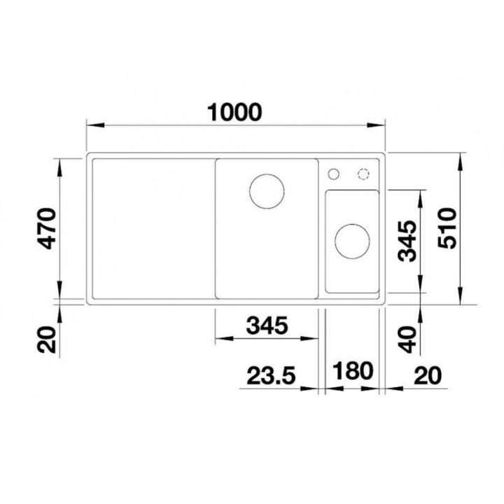Zlew konglomeratowy + deska szaklana AXIA III 5 S Blanco Silgranit InFino 470x915 mm kawowy- sanitbuy.pl