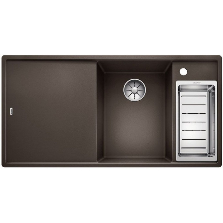 Zlew konglomeratowy + deska szklana AXIA III 6 S Blanco Silgranit prawa komora 1000x510mm muszkat- sanitbuy.pl