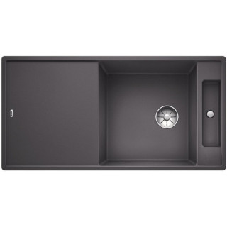 Zlew konglomeratowy + deska drewnianą AXIA III XL 6 S Blanco Silgranit prawa komora 1000x470mm antracyt- sanitbuy.pl