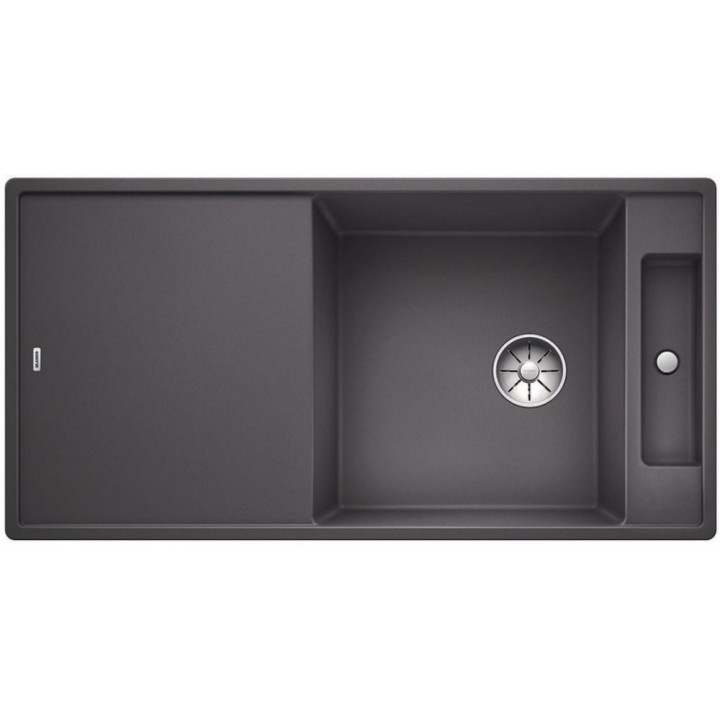 Zlew konglomeratowy + deska szklana AXIA III XL 6 S Blanco Silgranit prawa komora 1000x470mm antracyt- sanitbuy.pl