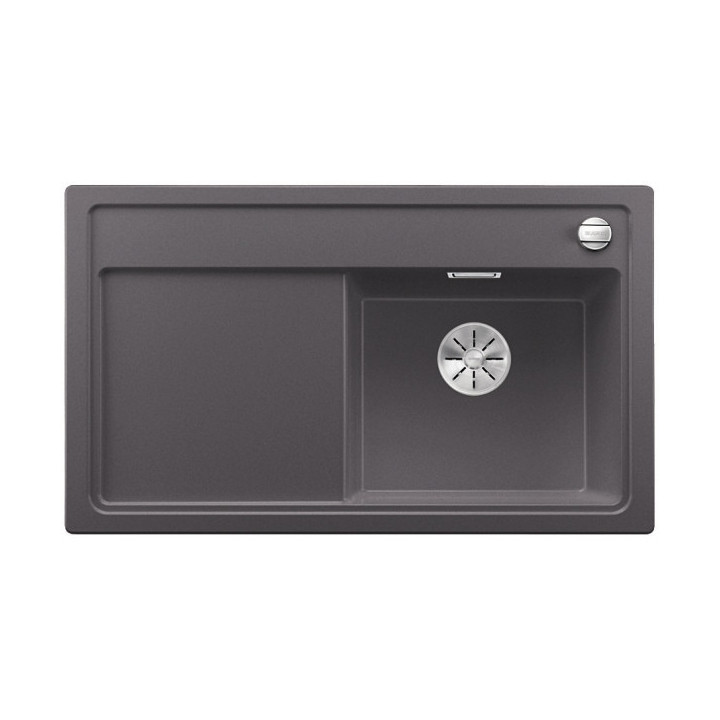 Zlew konglomeratowy ZENAR 45 S Blanco Silgranit komora prawa z korkiem automatycznym antracyt- sanitbuy.pl
