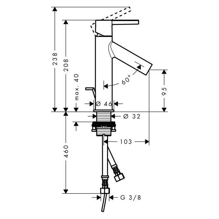 Bateria umywalkowa Axor Coolstart jednouchwytowa DN15, chrom- sanitbuy.pl