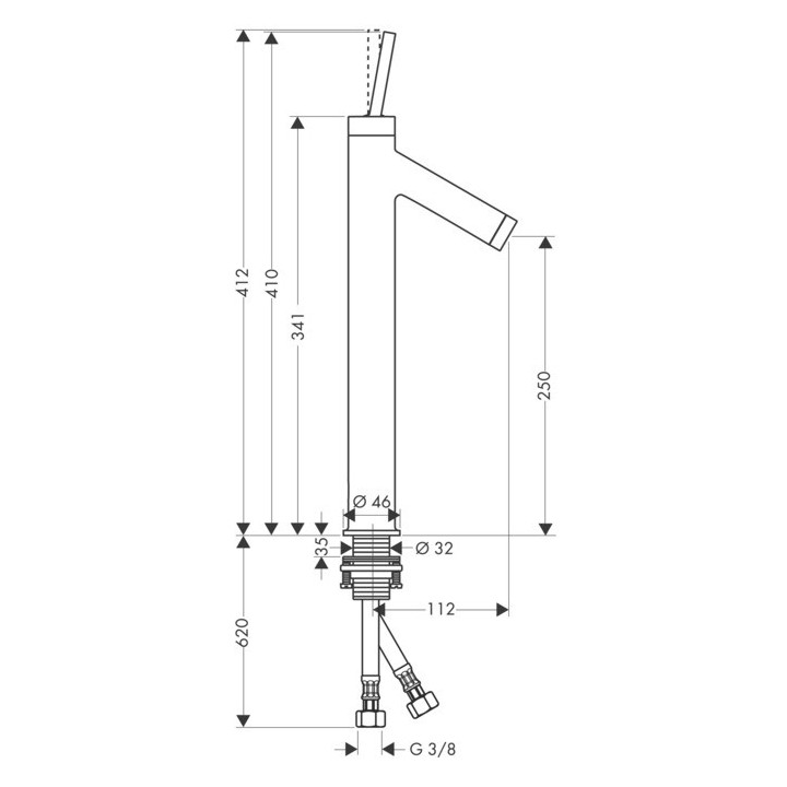 Bateria umywalkowa Axor Starck  do misek umywalkowych- sanitbuy.pl
