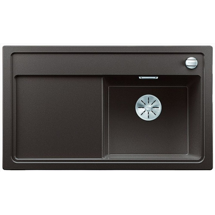 Zlew konglomeratowy ZENAR 45 S Blanco Silgranit komora prawa z korkiem automatycznym muszkat- sanitbuy.pl