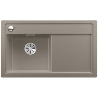Zlew konglomeratowy ZENAR 45 S Blanco Silgranit komora lewa z korkiem szampan- sanitbuy.pl