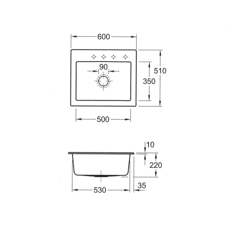 Zlew ceramiczny Villeroy&Boch Subway 60 S Classicline 510x600mm KA white alpin- sanitbuy.pl