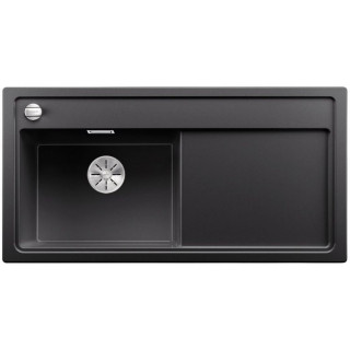 Zlew konglomeratowy ZENAR XL 6 S InFino Blanco Silgranit komora prawa z korkiem kawowy- sanitbuy.pl