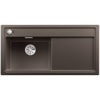 Zlew konglomeratowy ZENAR XL 6 S InFino Blanco Silgranit komora lewa z korkiem muszkat- sanitbuy.pl