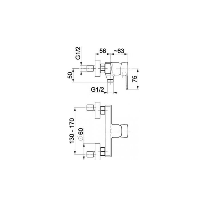 Kfa Granat bateria kuchenna ścienna chrom- sanitbuy.pl