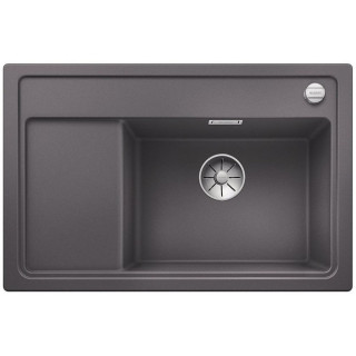 Zlew konglomeratowy ZENAR XL 6 S InFino Blanco Silgranit 780x510mm komora lewa z korkiem kawowy- sanitbuy.pl