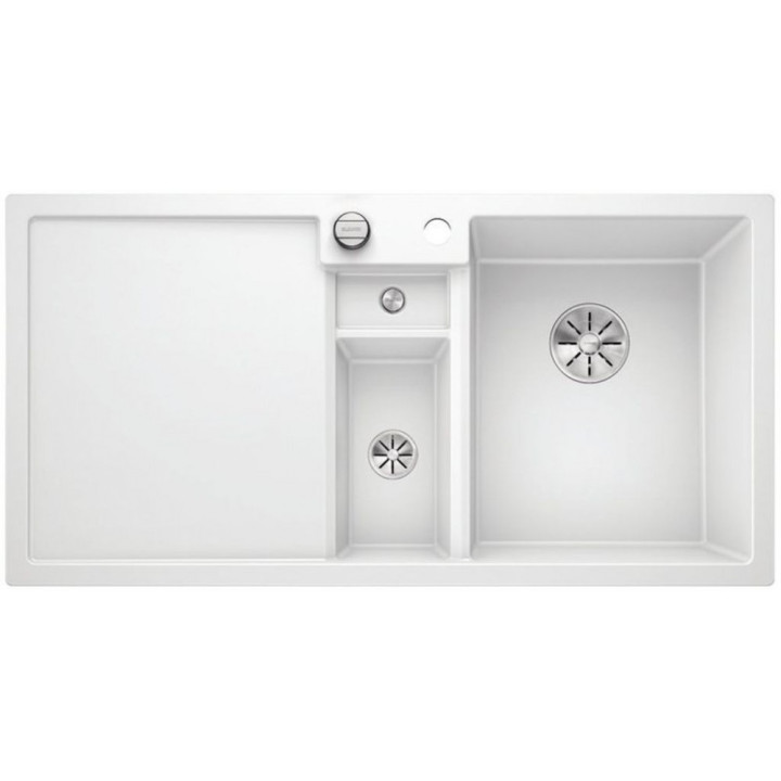 Zlew konglomeratowy COLLECTIS 6 S InFino Blanco Silgranit 1000x510mm komora prawa z korkiem perłowoszary- sanitbuy.pl