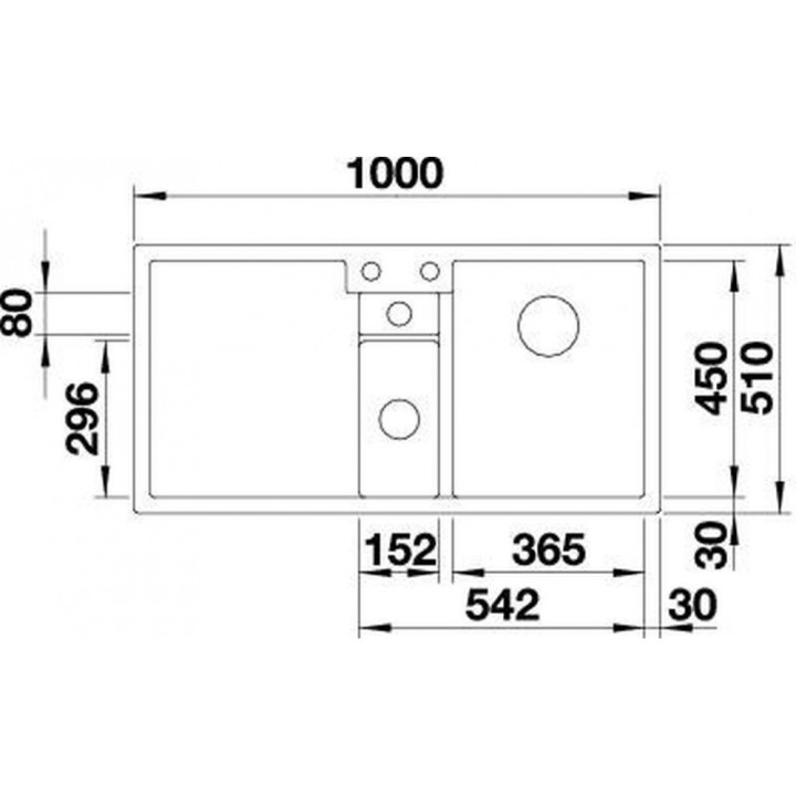 Zlew konglomeratowy ZENAR XL 6 S InFino Blanco Silgranit 780x510mm komora prawa z korkiem kawowy- sanitbuy.pl