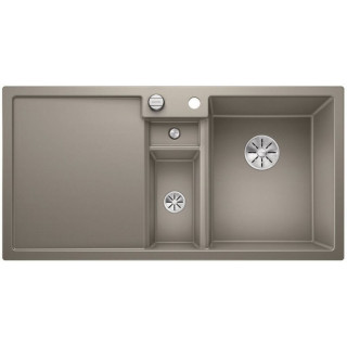 Zlew konglomeratowy COLLECTIS 6 S InFino Blanco Silgranit 1000x510mm komora prawa z korkiem szampan- sanitbuy.pl