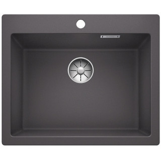 Zlew konglomeratowy Pleon 6 Blanco Silgranit 615x510 mm korek InFino z sitkiem, antracyt- sanitbuy.pl