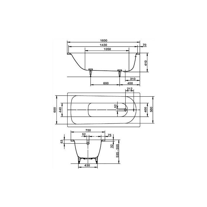 Wanna stalowa Kaldewei Saniform Plus 372-1 160x75 cm, biel alpejska- sanitbuy.pl