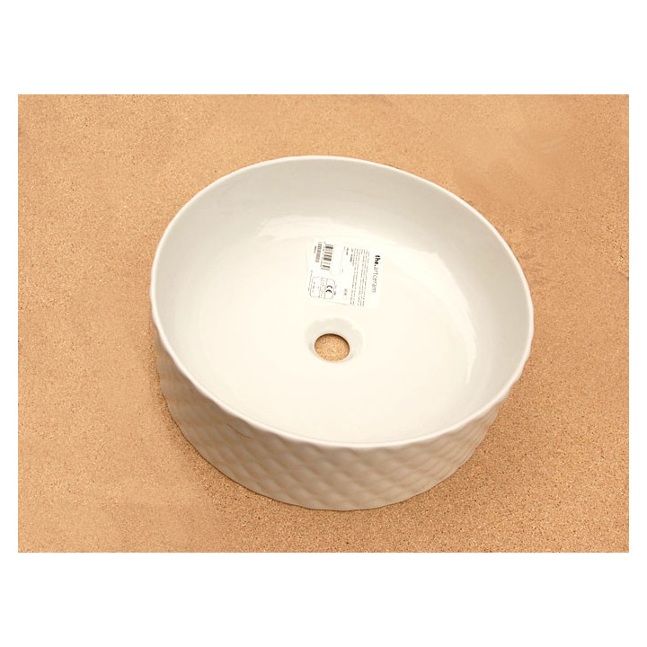 Umywalka 44x14.5 cm nablatowa biała mat Art Ceram Rombo- sanitbuy.pl