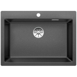 Blanco Pleon 8 Zlewozmywak granitowy Silgranit PuraDur jednokomorowy 70x51 cm bez korka automatycznego, antracytowy - sanitbuy.p