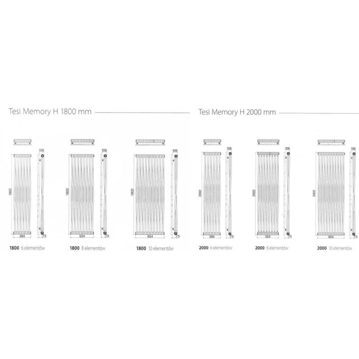 Grzejnik Irsap Tesi 2 Chrom 180,2x38,4 cm - chrom- sanitbuy.pl