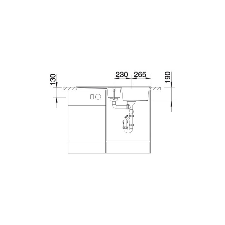 Zlewozmywak Do zabudowy 100x50 cm Blanco METRA 6 S, bez akcesoriów, perłowoszary- sanitbuy.pl
