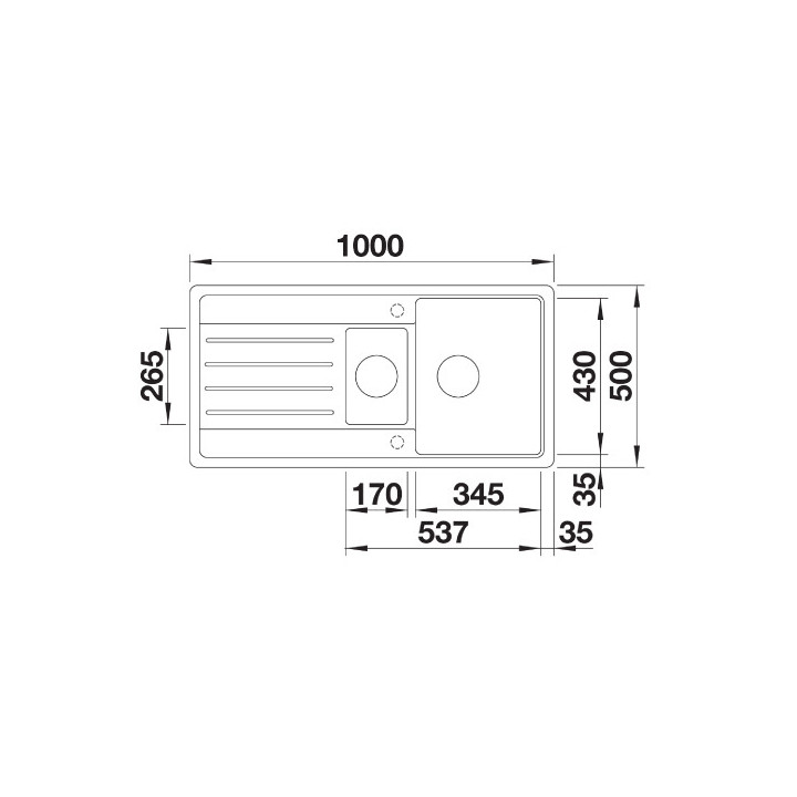Zlewozmywak Blanco Legra 6S Compact, wpuszczany w blat, z ociekaczem, antracyt- sanitbuy.pl
