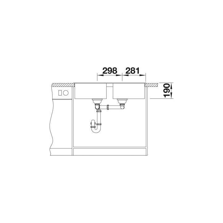 Blanco ZIA 9 Siligranit PuraDur bez korka automatycznego 86x50cm 2 komorowy, antracyt- sanitbuy.pl