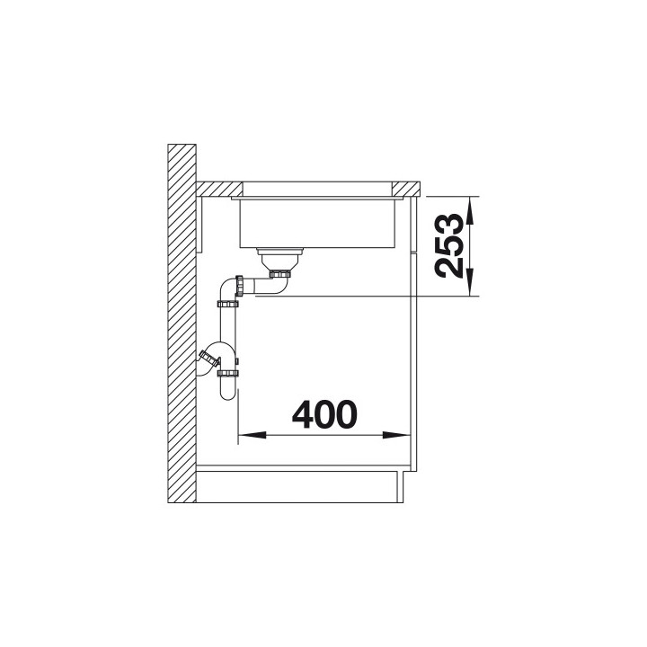 Zlewozmywak Blanco Subline 160-U Siligranit PuraDur 19x40cm bez korka automatycznego, antracyt- sanitbuy.pl