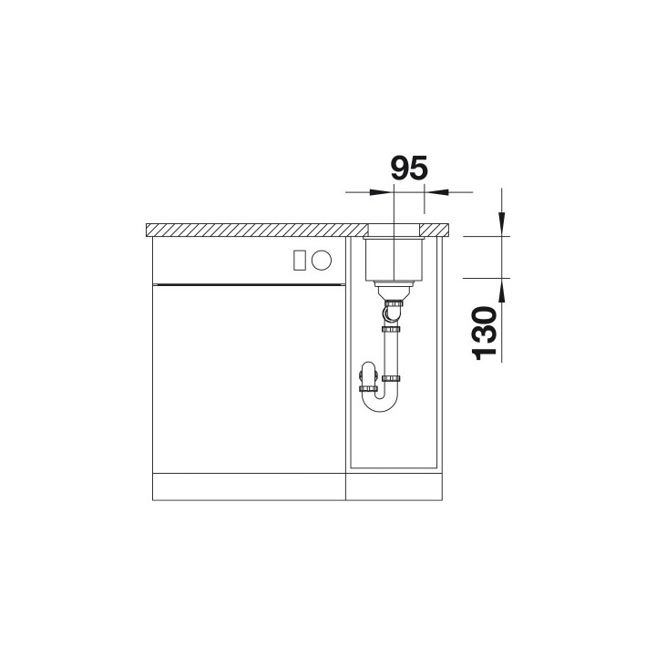 Zlewozmywak Blanco Subline 160-U Siligranit PuraDur 19x40cm bez korka automatycznego, muszkat- sanitbuy.pl