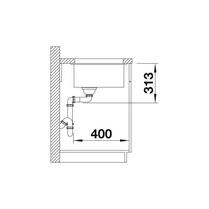 Zlewozmywak Blanco Subline 500-U Siligranit PuraDur 53x40cm bez korka automatyczego, antracyt- sanitbuy.pl