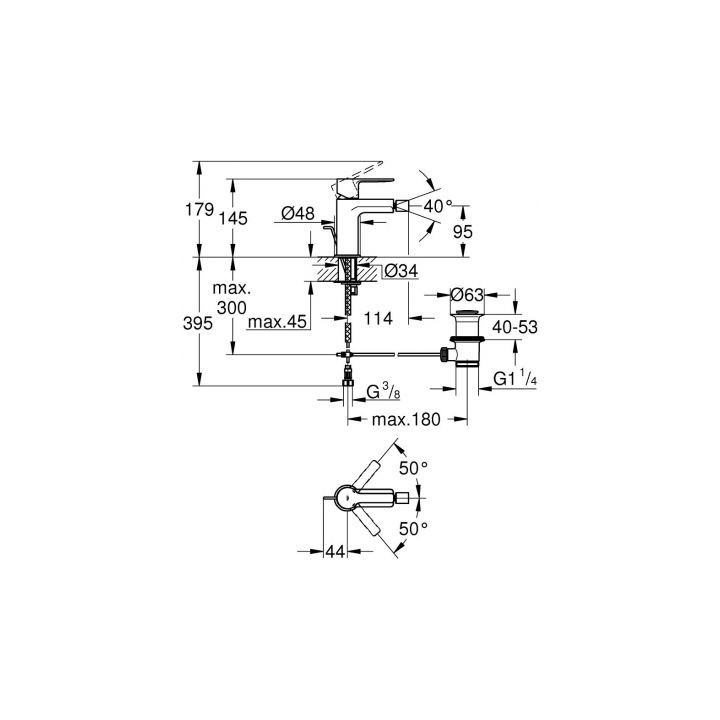 Bateria umywalkowa Grohe Lineare jednouchwytowa  chrom 