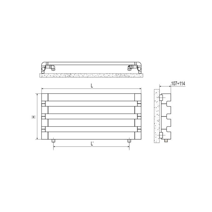Grzejnik Irsap Step_B 76x50 cm - wykończenie Irsap