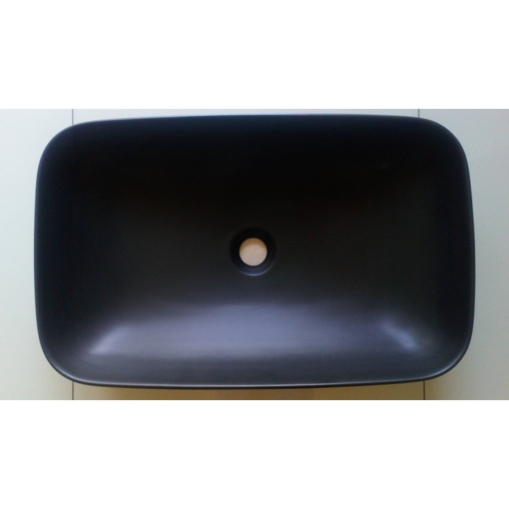 Umywalka nablatowa Kerasan Tribeca 60x38cm czarny mat- sanitbuy.pl