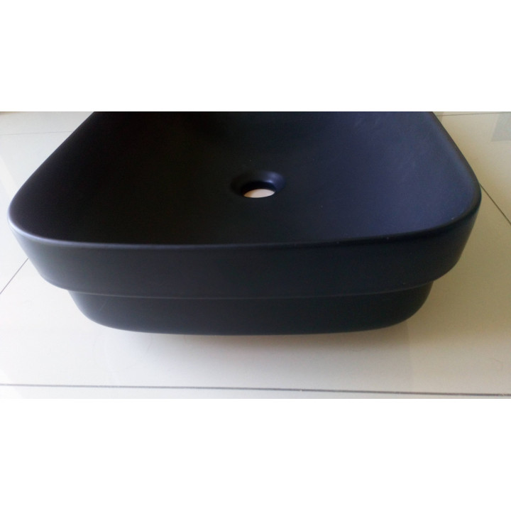 Umywalka nablatowa Kerasan Tribeca 60x38cm czarny mat- sanitbuy.pl