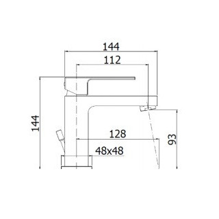Bateria umywalkowa pionowa bez korka Paffoni Elle- sanitbuy.pl