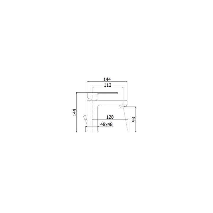 Bateria umywalkowa pionowa bez korka Paffoni Elle- sanitbuy.pl