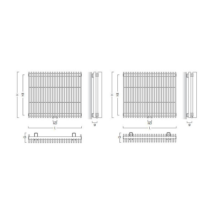 Grzejnik Instal-Projekt Afro New 161,4 x 40 cm - biały