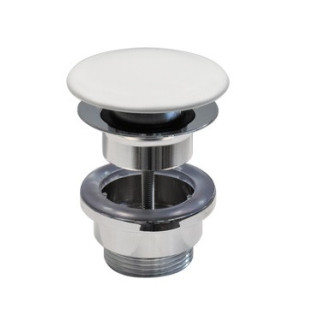 Ceramiczny korek klik-klak do umywalek z przelewem Catalano, biały połysk