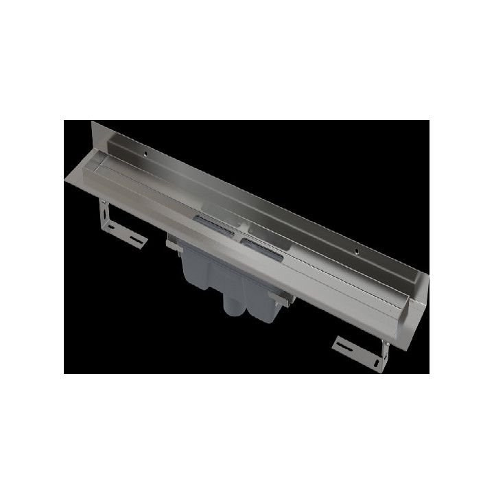 Alcaplast Wall - Odpływ podłogowy z obramowaniem do pełnego rusztu i kołnierzem przymocowanym do ściany, odpływ pionowy