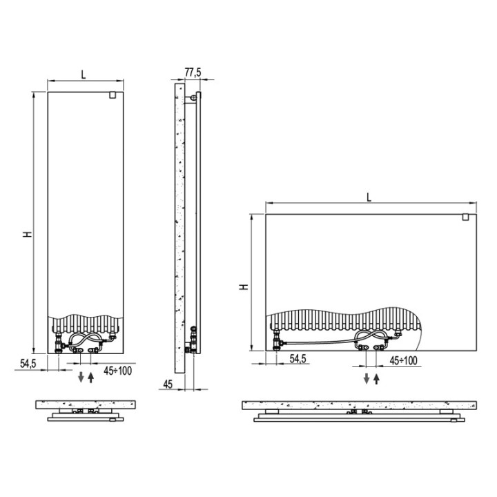 Grzejnik Irsap Tratto 120x45 cm - kolor serii Special- sanitbuy.pl