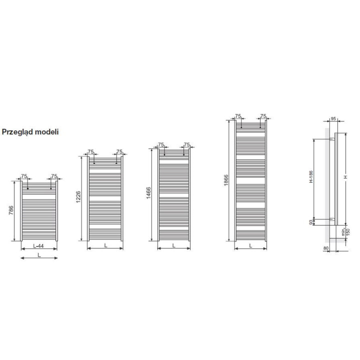 Grzejnik Zehnder AB 786x450 mm - biały- sanitbuy.pl
