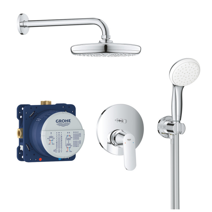 Zestaw prysznicowy Grohe Eurosmart Cosmopolitan Tempesta 210, z deszczownicą, chrom