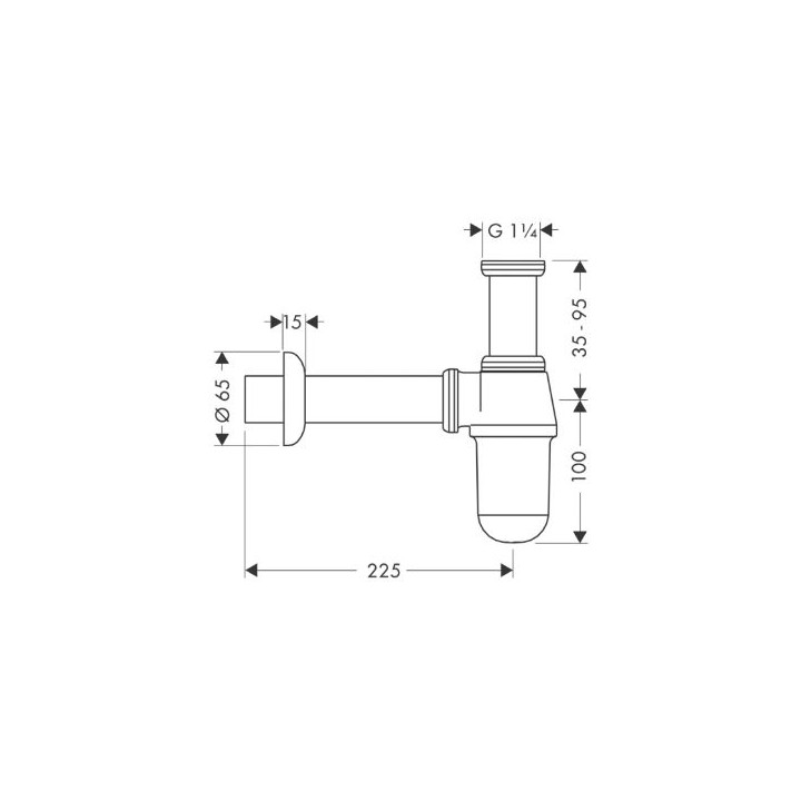 Syfon umywalkowy Hansgrohe butelkowy- sanitbuy.pl