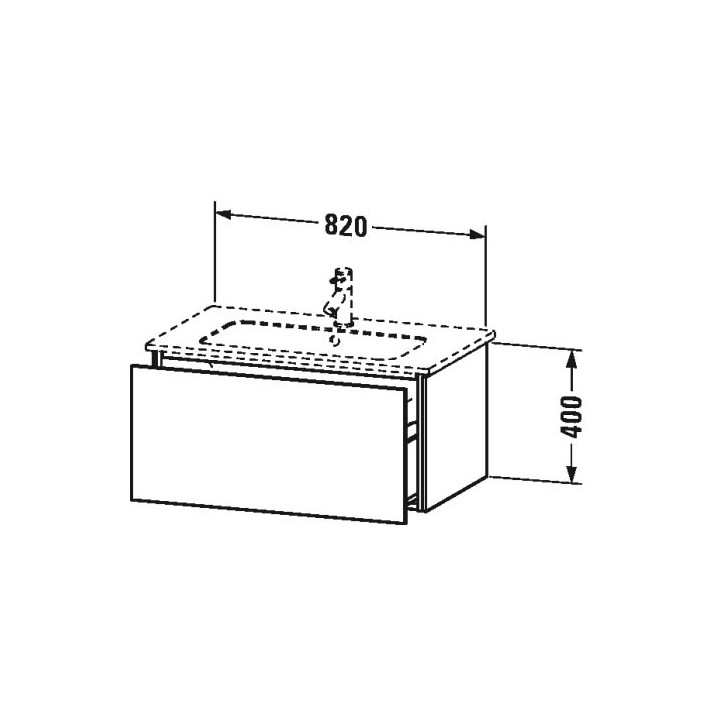 Szafka podumywalkowa Duravit L-Cube, wisząca, biały, wysoki połysk
