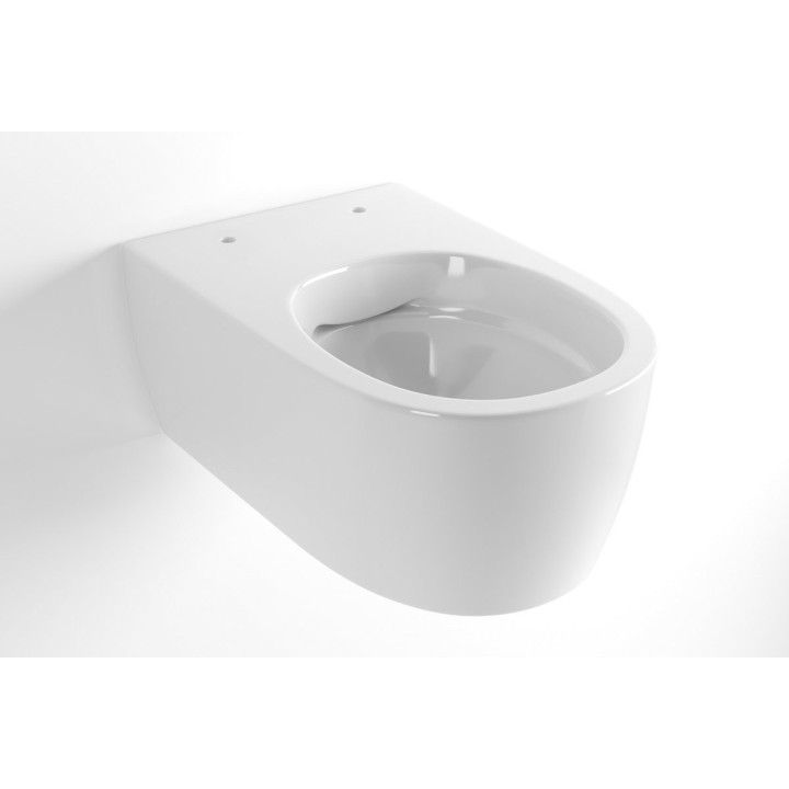 Miska wc wisząca Excellent Bull bezrantowa 53 x 36 cm w komplecie z deską wolnoopadającą - biała