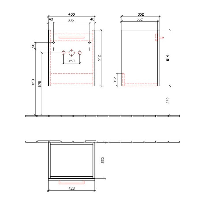 Szafka podumywalkowa Villeroy&Boch Avento, kolor Crystal White