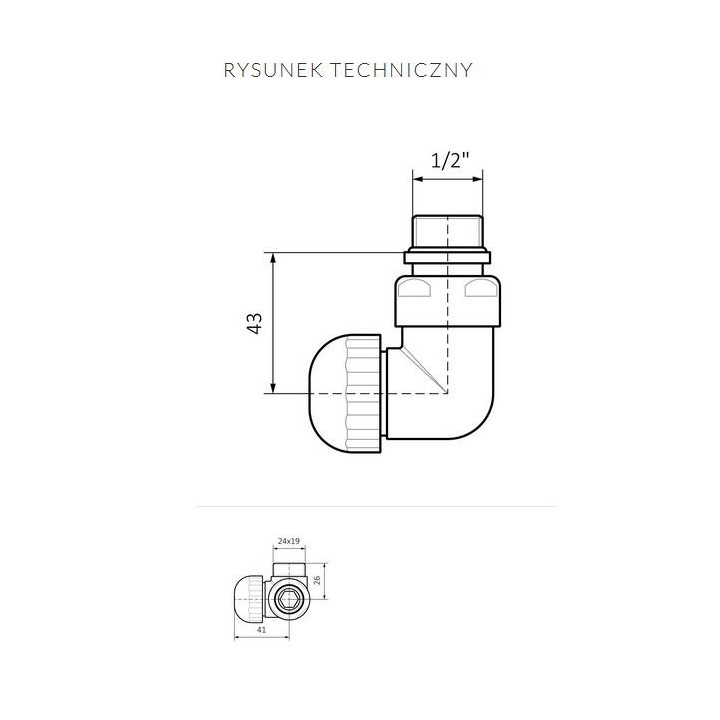 Zawór trójosiowy termostatyczny Terma Technologie biały- sanitbuy.pl