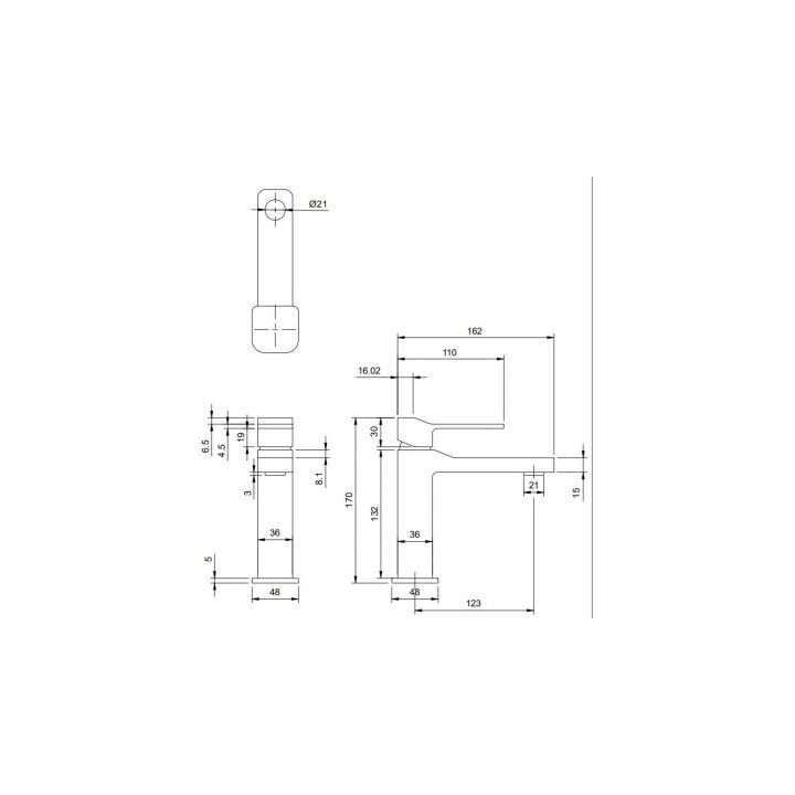 Bateria umywalkowa Omnires Slide