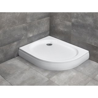 Brodzik akrylowy Radaway Patmos E 100x80 cm półokrągły prawy