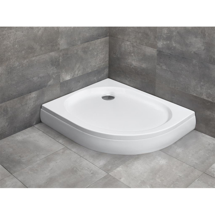 Brodzik akrylowy Radaway Patmos E 100x80 cm półokrągły prawy