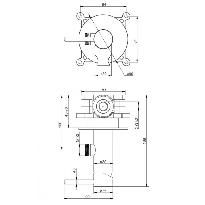 Bidetka podtynkowa Omnires Y